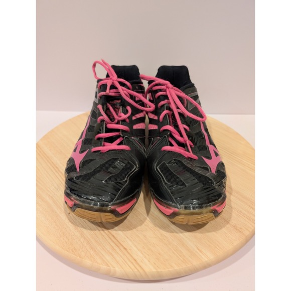 Mizuno Wave Lightning RX3 Womens Volleyball Court Shoes Size 11.5 Black Pink - Picture 3 of 9